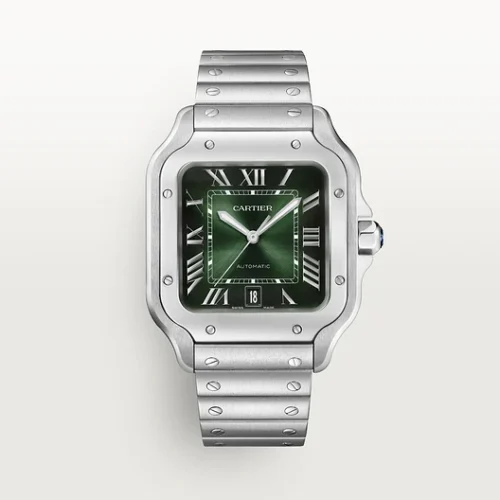 Cartier Santos Dumont watch, medium model Green